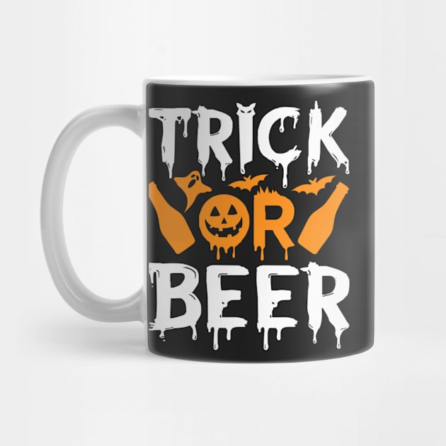 Trick or beer! - Halloween Costume design t shirt by JosanDSGN